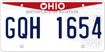 OH license plate GQH1654