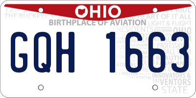 OH license plate GQH1663
