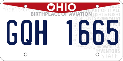OH license plate GQH1665