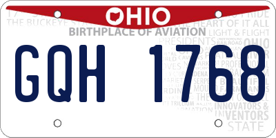 OH license plate GQH1768