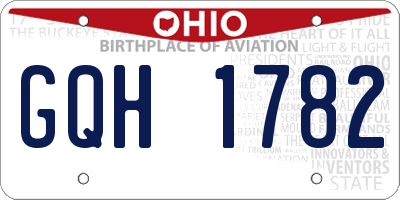OH license plate GQH1782