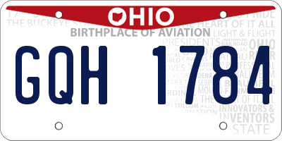 OH license plate GQH1784