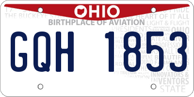 OH license plate GQH1853