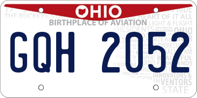 OH license plate GQH2052