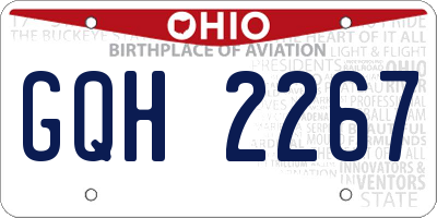 OH license plate GQH2267