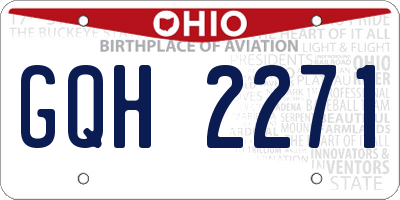 OH license plate GQH2271