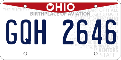 OH license plate GQH2646