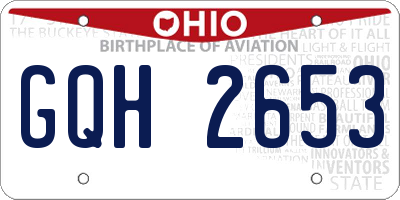 OH license plate GQH2653