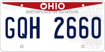 OH license plate GQH2660