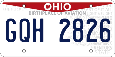 OH license plate GQH2826