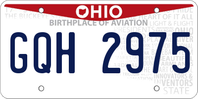 OH license plate GQH2975