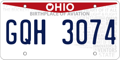 OH license plate GQH3074