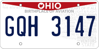 OH license plate GQH3147