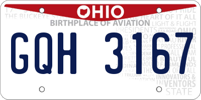 OH license plate GQH3167