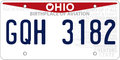 OH license plate GQH3182