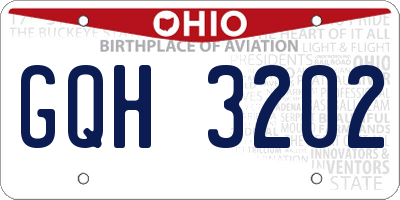 OH license plate GQH3202
