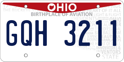 OH license plate GQH3211