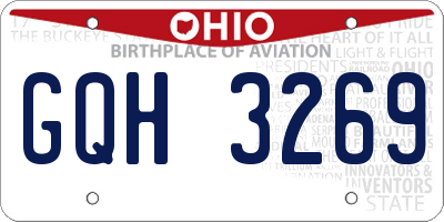 OH license plate GQH3269