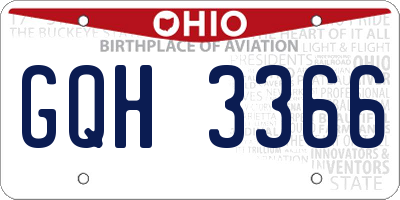 OH license plate GQH3366