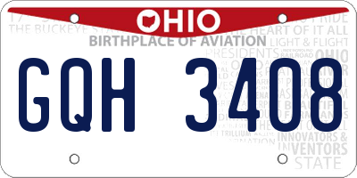 OH license plate GQH3408