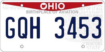 OH license plate GQH3453