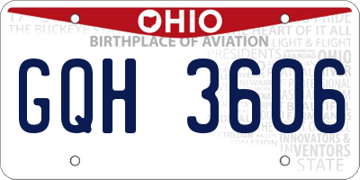 OH license plate GQH3606