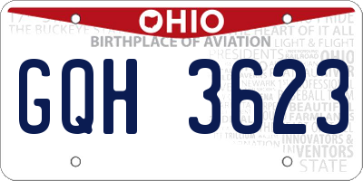 OH license plate GQH3623