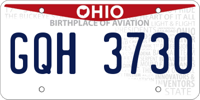 OH license plate GQH3730