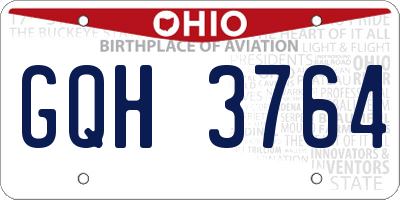 OH license plate GQH3764