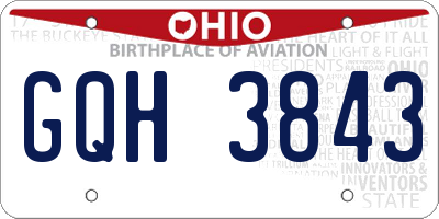 OH license plate GQH3843
