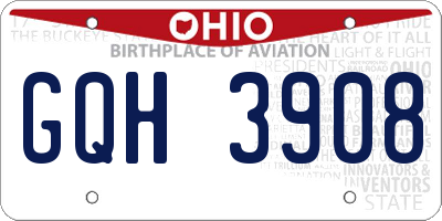 OH license plate GQH3908