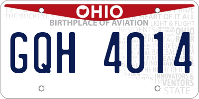 OH license plate GQH4014