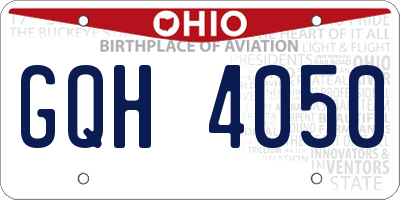 OH license plate GQH4050