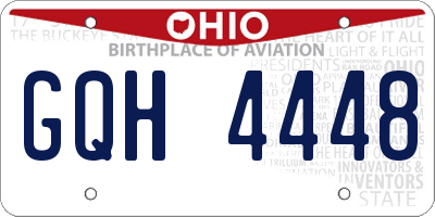 OH license plate GQH4448