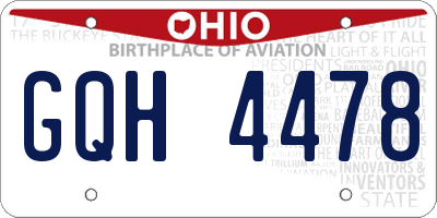 OH license plate GQH4478