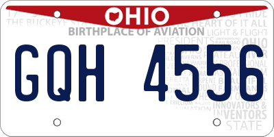 OH license plate GQH4556