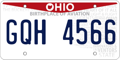 OH license plate GQH4566