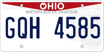 OH license plate GQH4585