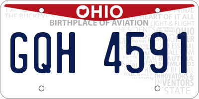 OH license plate GQH4591