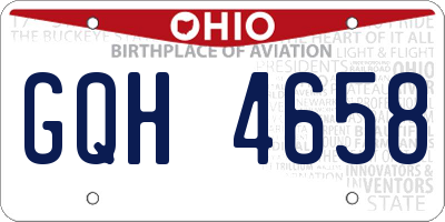 OH license plate GQH4658