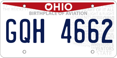 OH license plate GQH4662