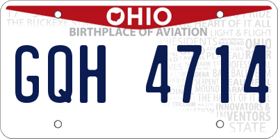 OH license plate GQH4714