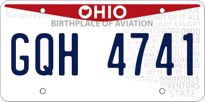 OH license plate GQH4741