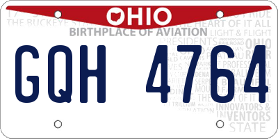 OH license plate GQH4764