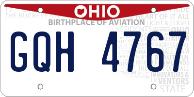 OH license plate GQH4767
