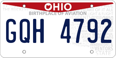 OH license plate GQH4792