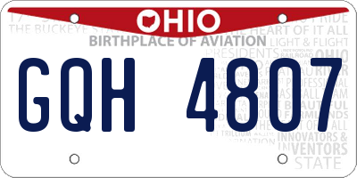 OH license plate GQH4807