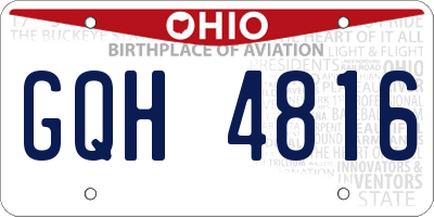 OH license plate GQH4816
