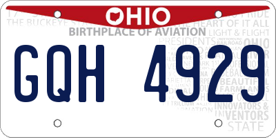 OH license plate GQH4929