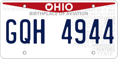 OH license plate GQH4944
